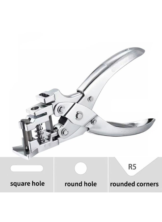 كارتوجيفز مثقب 3 في 1 لبطاقات الهوية، مثقب بطاقات يدوي لمواد PVC، وبطاقات العمل، والورق المقوى، فتحة مستطيلة 1/8 بوصة × 33/64 بوصة، فتحة دائرية 3/16 بوصة، وأداة تقريب الزوايا R5 - Image 5